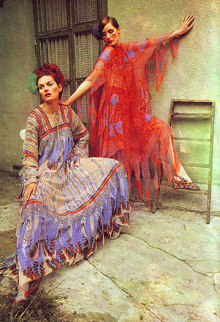 Year: 1971Model(s): *, *. Photographer: *Designer(s): Zandra Rhodes __________Additional Information