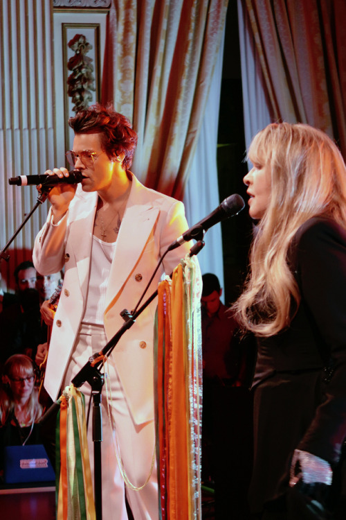 stevie-nicks-daily: Stevie and Harry at the Gucci Cruise 2020 after party at the Captitolini Museums