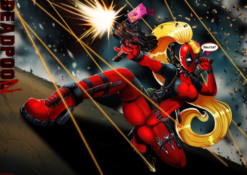 therealshadman:  Female Deadpool is cute. Also did a short comic with her on Shadbase a while back.   ;9