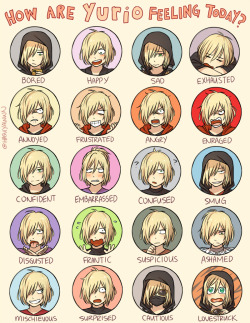 hasuyawwn: a silly print based off one of these things i used to have when i was younger. the title is supposed to be punny, i hope you can tell :’Dc yurio’s faces are so priceless omfg 