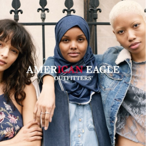 femestella:American Eagle Debuts Denim Hijab with Somalian Refugee Model Starring in Campaign Jijab