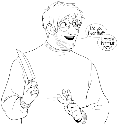 lylahammar:I draw Jon singing a lot, and people ask me a lot if Martin sings, so here’s a little com