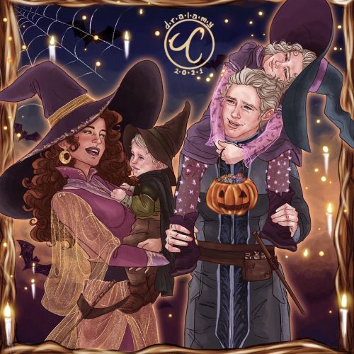Witches and Wizards ✨ . Just the Malfoys going home after a fancy Halloween party . Happy Halloween 