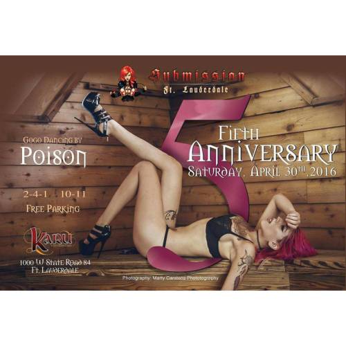 It’s the 5th year anniversary so everyone come out and have fun! It’s also my first time so friends come for some support. ♡ #FirstTime #Submission #SoFlo #Fetish #Event #Kink #PinkHair #Busty #GirlsWithPiercings #GirlsWithTattoos #AlternativeGirl