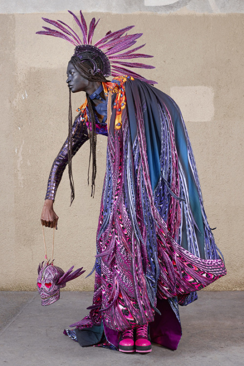 global-fashions:  Debra Shaw - Manish Arora porn pictures