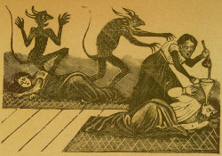  José Guadalupe Posada, Una Hija en Pacto con Satanás (Daughter in Pact with Satan), 1930. 