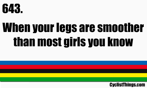 titsandtires: cyclistthings:Twitter Instagram Facebook Cyclistthings.comNever shaving anything. The 