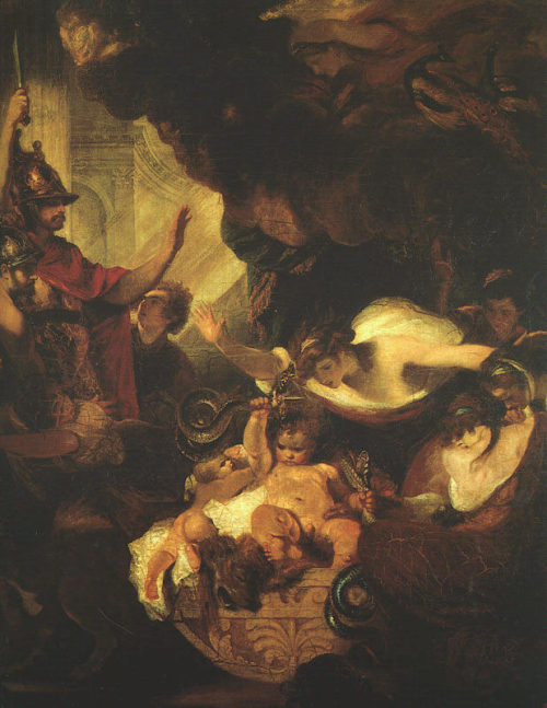 Joshua Reynolds, The Infant Hercules Strangling Serpents In His Cradle, 1786-8.