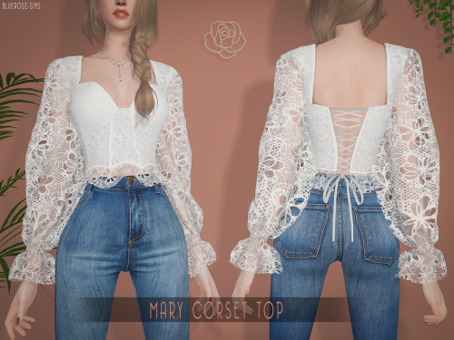 Mary OutfitNew MeshesCorset top 33 swatchesPants 34 swatchesAll lodsAll mapsCustom thumbnailCompatib