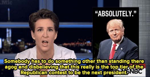 i-am-spider-man:lauralaplace:micdotcom:Watch: Maddow compiled all of Trump’s Muslim database comment