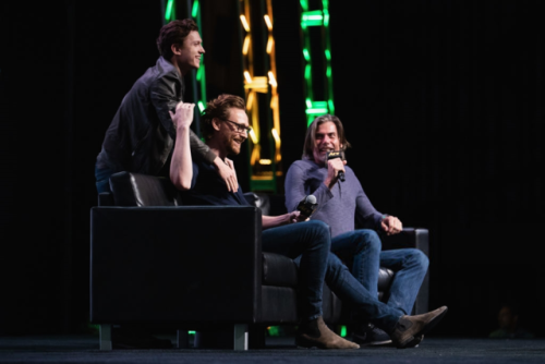 tomhollandnews:Tom Holland invaded Tom Hiddleston’s panel at ACE Comic-Con today
