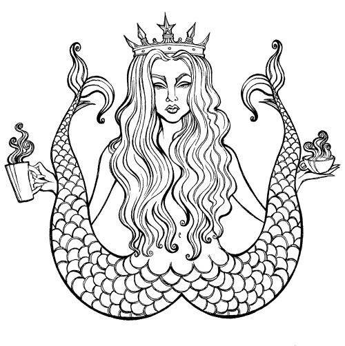 Coffee Mermaid. Illustration By Christian Cimoroni.