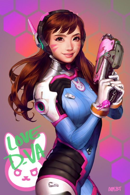 bbbreakfast:Entry for the Overwatch contest on Twitch * w* !!D.VA is everything i’ve ever want
