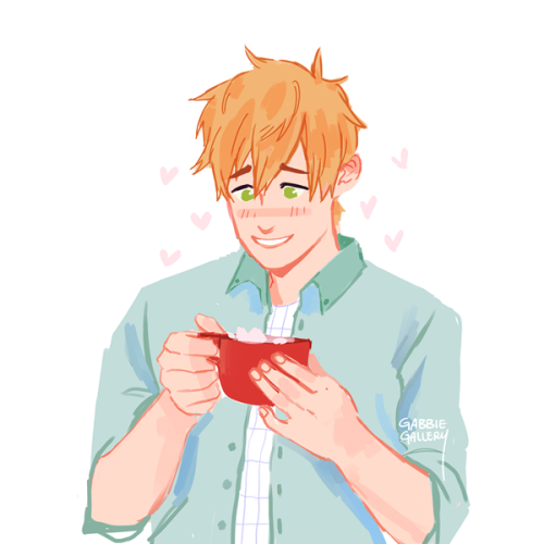 gabbiegallery: Haru winning the heart of his boyfriend with his pro latte art skills + fancy cookies