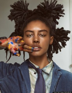 artcomesfirst:This Basquiat Inspired Beauty Feature In Vogue 