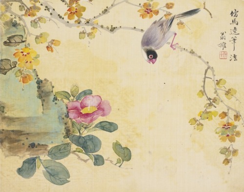 laclefdescoeurs:  Flowers and Birds, Weng Luo ink and color on silk, album of eight leaves 