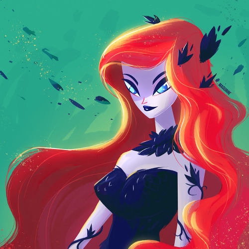 poison Ivy. wanted to do a version of poison, i do like the darker tone of her dress against her vib