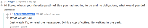 thegestianpoet:ennio-morricone:Steve Buscemi is so shy and adorablethis is so cute