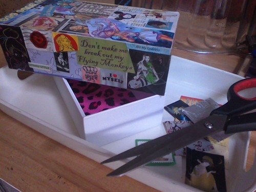Collaged an iPhone box today. Working with these small spaces is so hard. Will definitely do things 