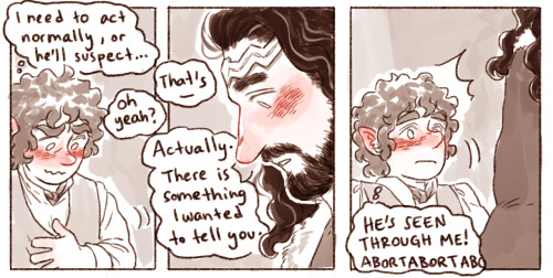 rutobuka2:oh boy(bonus) pages: 1 , 2 , 3 , 4 Thorin’s face in the second panel is making my he