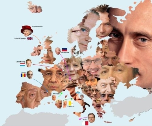 piercetheemo: faelan01: mapsontheweb: Map of European leaders. this is highly disturbing i thought p