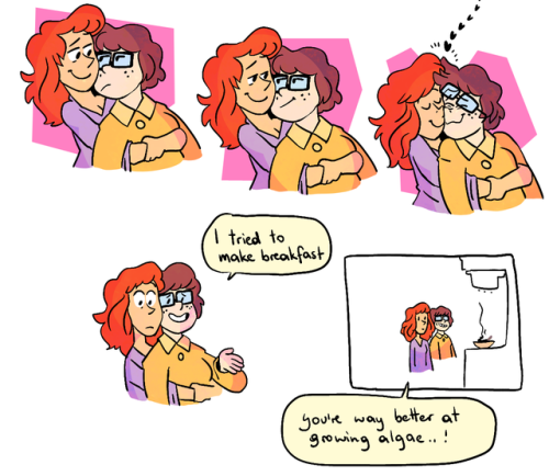 cirilee:fred/shaggy and daphne/velma canonically live together in what’s new scooby doo so i’m allowed to draw this -v-