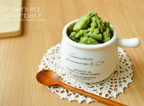 Learn how to make Green Tea Sherbet HERE! [Credit: artist2014.blog.me]  SouthKoreanFo