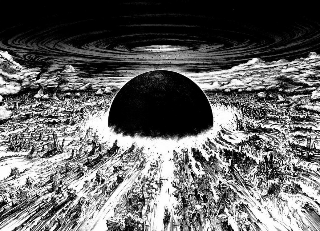 hopelessromanticslovesickpoets:Akira landscapes Katsuhiro Otomo