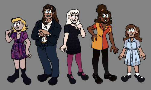  wound down from finishing my comic by doodling some outfit ideas for the De Gaulle-Harper fam. A lo