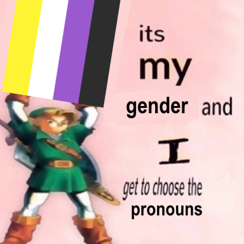 transprismo: pronoun memes because IT’S MY GENDER AND I GET TO CHOOSE THE PRONOUNS!!!