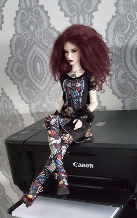 Phaedra rocking her new clothes and high heel legs.