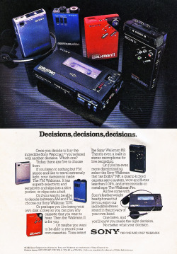 iamsoretro:  Sony Walkman Ad Scan from WitW 