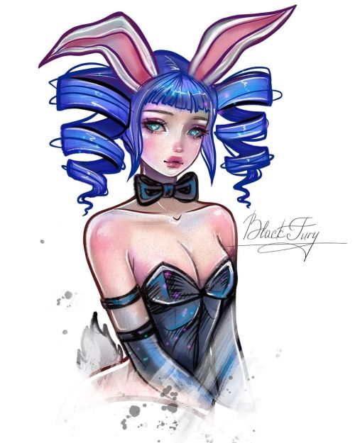 Blue Rabbit ‍♀️ I originally created this work with traditional materials. If you follow me at P