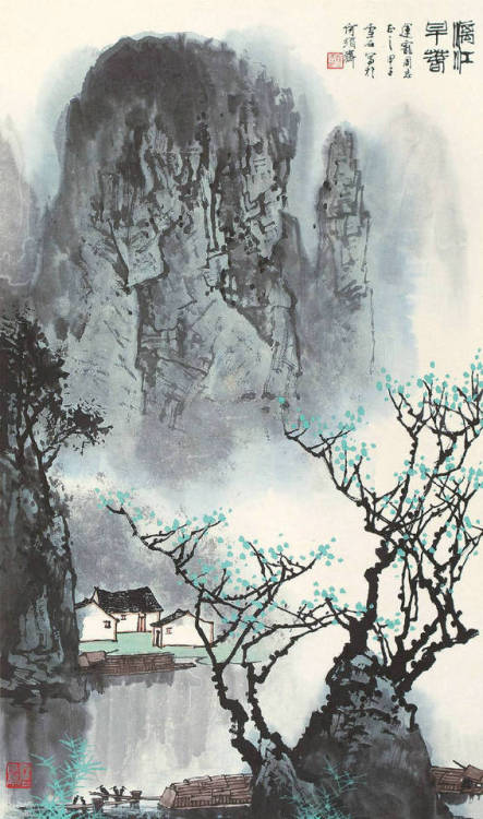 changan-moon:Chinese Shanshui paintings by 白雪石 Bai Xueshi