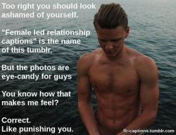 Too right you should look ashamed of yourself.Caption Credit: Uxorious HusbandImage Credit: https://www.pexels.com/photo/topless-man-standing-by-the-body-of-water-26721/