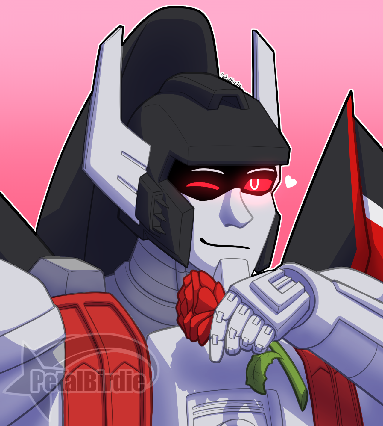 Toooootally didn’t forget to post this for like a week and a half ANYWAY happy belated valentines day featuring resident flirt Black Shadow, because I Am Predictable.