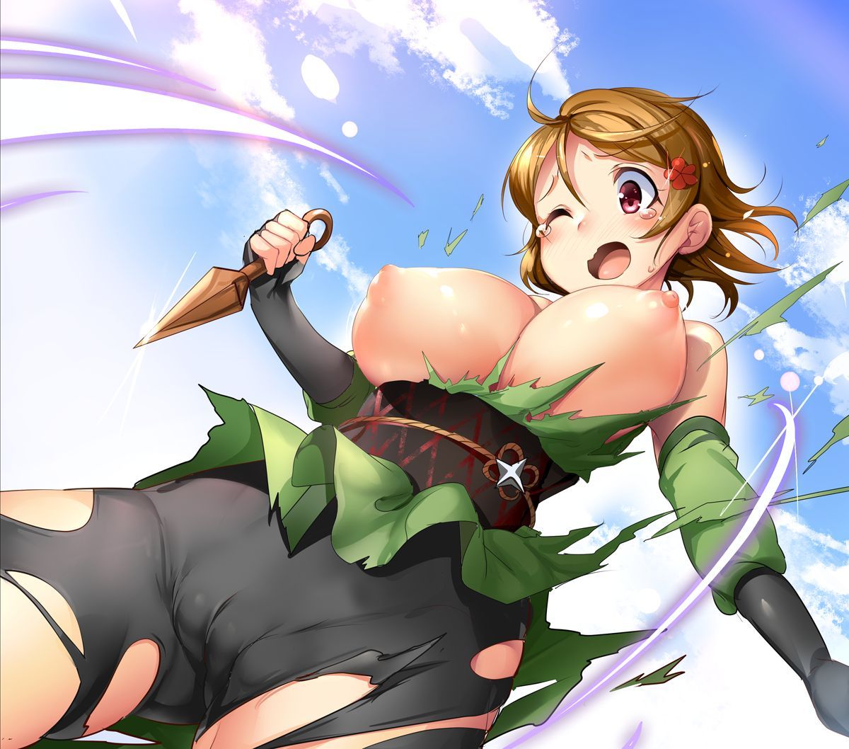 eroge-hentai:  Hentai Alphabet:  R is for Ripped Stockings
