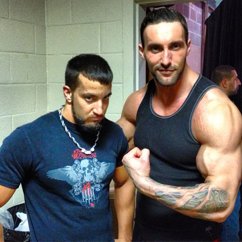 another from my buddy jake………tony nese sexy posing with another fuckin hot sexy motherfucker……..team up bros, i will take u both on!!!!!piledrive both ur sexy bearded heads in2 the ground!!!! maybe jake will team up with me and we can take them down...