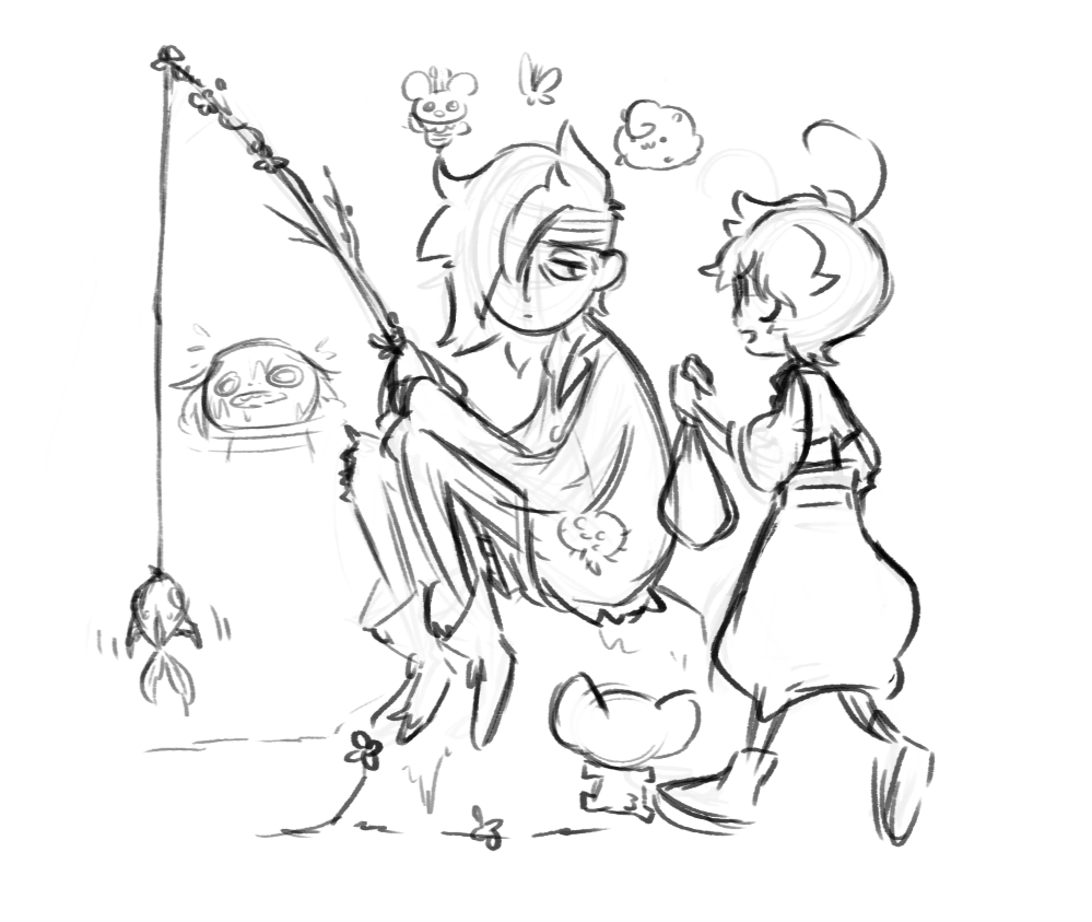 arinky-dink:  I’ve been drawing too much fanart lately.  Here’s some oc sketches