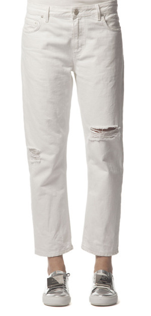 Acne Studios Distressed White Ripped Jeans