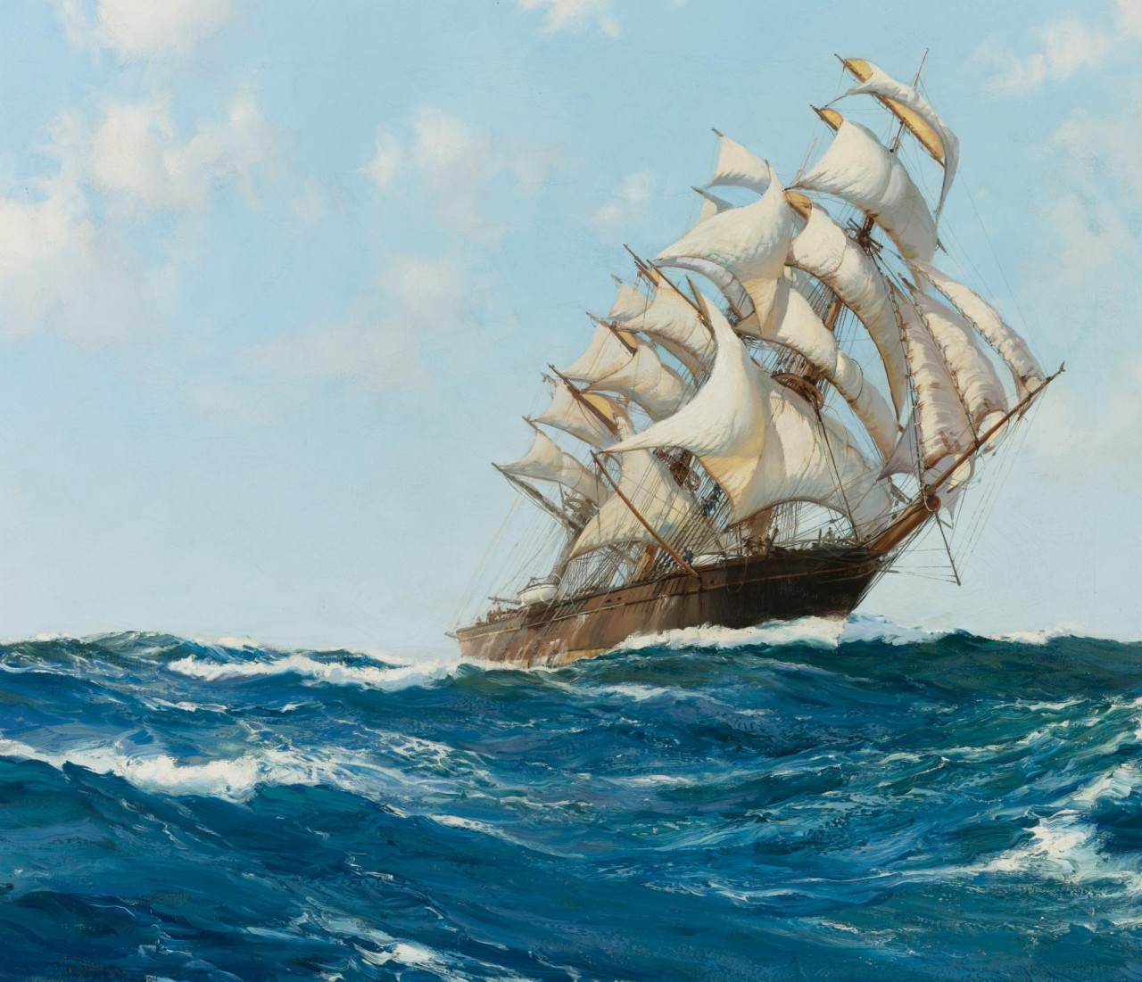 odbytea:  art-and-things-of-beauty:  Sailing ships by Montague Dawson (1895-1973).