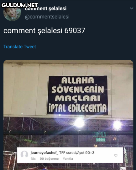 comment şelalesi...