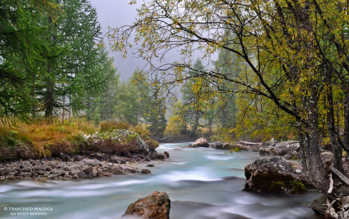 Courmayeur smoky river by Francesco Magoga Photography on Flickr.