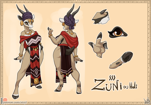 Zuni Ref SheetCommissioned by SirHoli ——— Check my PATREON for more! Every little bit helps :)