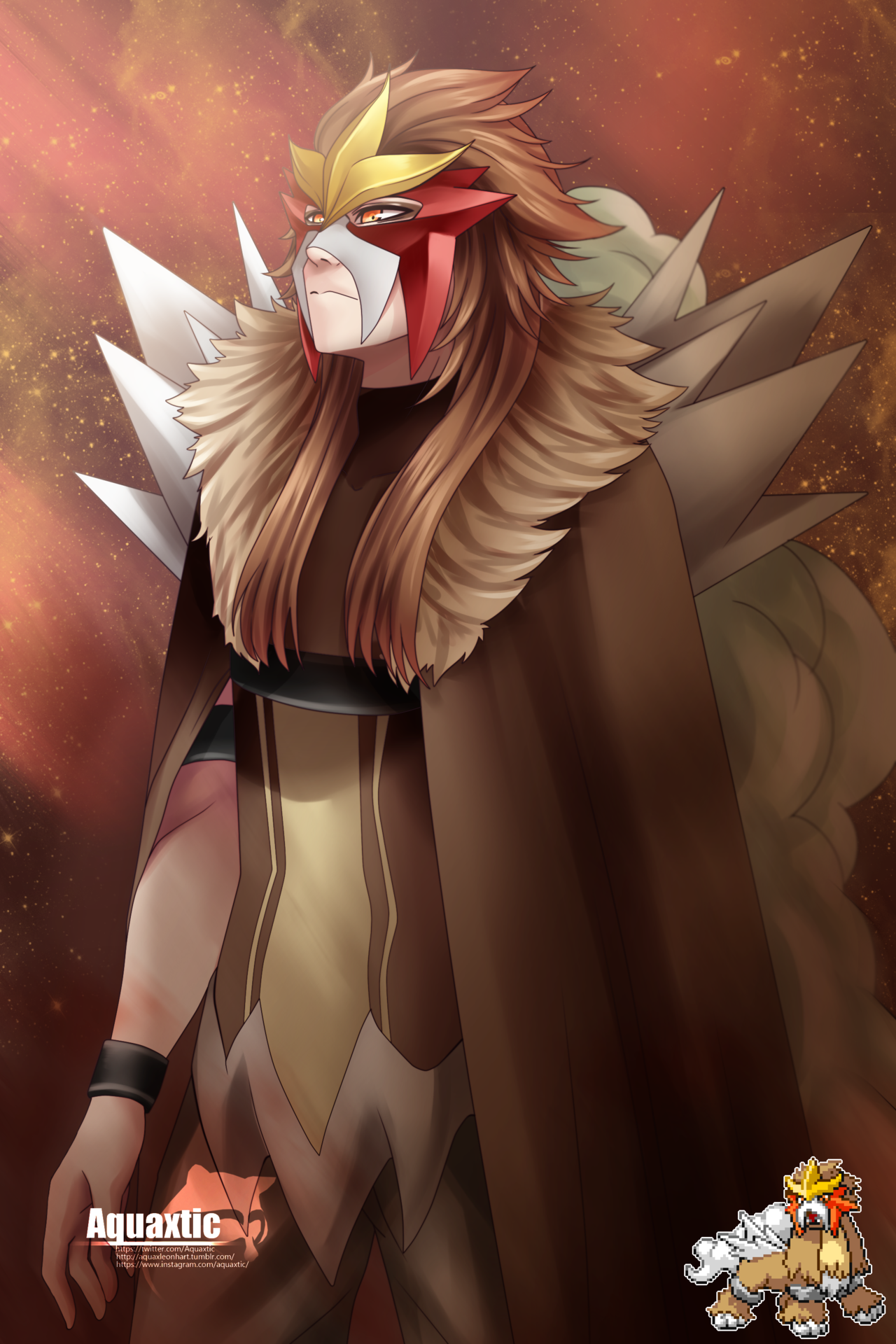 Pokemon Gijinkas Database — aquaxleonhart: Entei Gijinka, hope u like it!  Do...