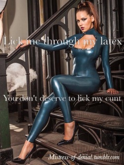 mistress-of-denial:  I still expect orgasms though. You’ll just have to lick harder.