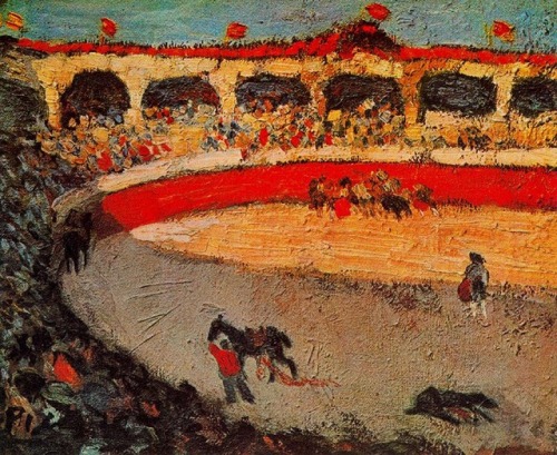 “The corrida” (Spain, 1901), Oil on canvas By Pablo Picasso