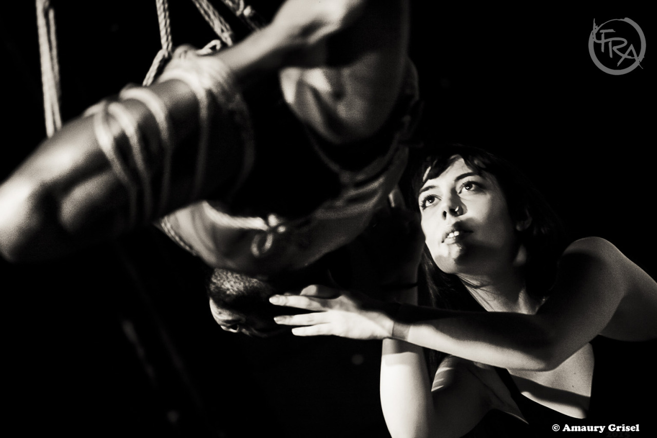 amaury-grisel-shibari:  Bishop Black &amp; Gestalta Judd performing at LFRAPhotography