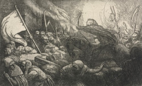 The Triumph of Death: The Proclamation (19th century / Etching) - Alphonse Legros 