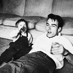 jacquesdemys:  Montgomery Clift playing with adult photos